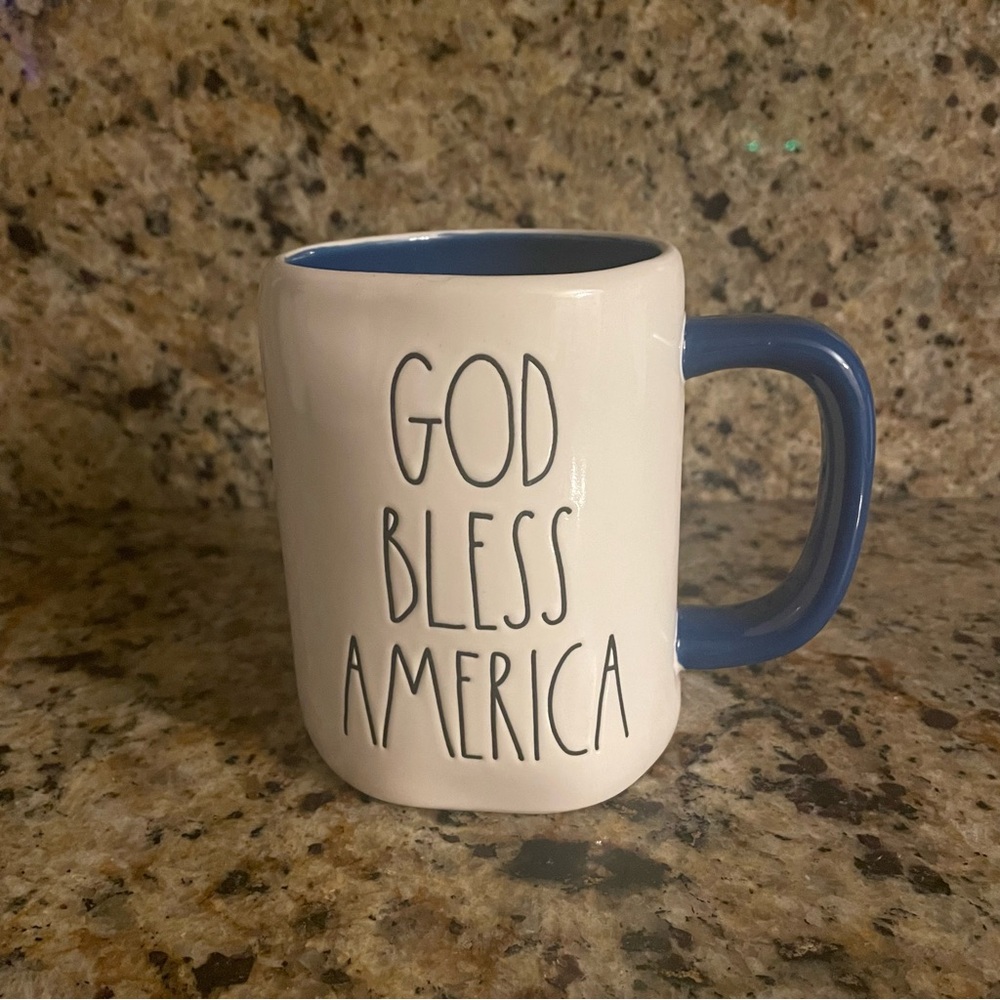 Rae Dunn “God Bless America” collectible mug